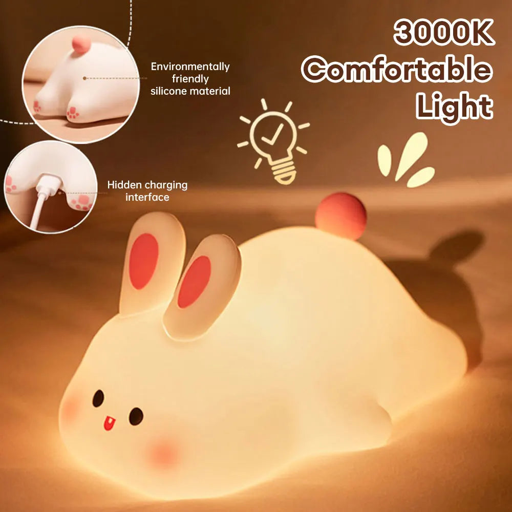 [New] Cuddle Bunny Touch Lamp - Rechargeable Kids Gift