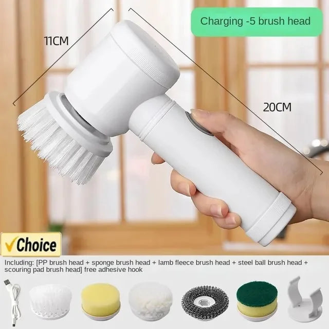 Power Spin Scrubber: 5-in-1 Electric Cleaning Brush for a Sparkling kitchen and bathroom