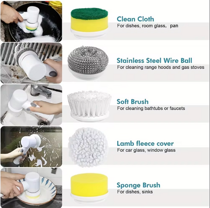 Power Spin Scrubber: 5-in-1 Electric Cleaning Brush for a Sparkling kitchen and bathroom